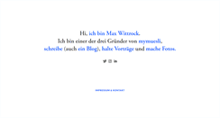 Desktop Screenshot of maxwittrock.com